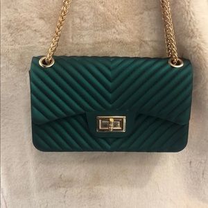 Metallic green Holliday purse